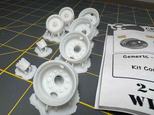1/25 CK Mod Kits Budd Wheels 2-Hole Rear (Single Axle) #CK2402C - Picture 4 of 6