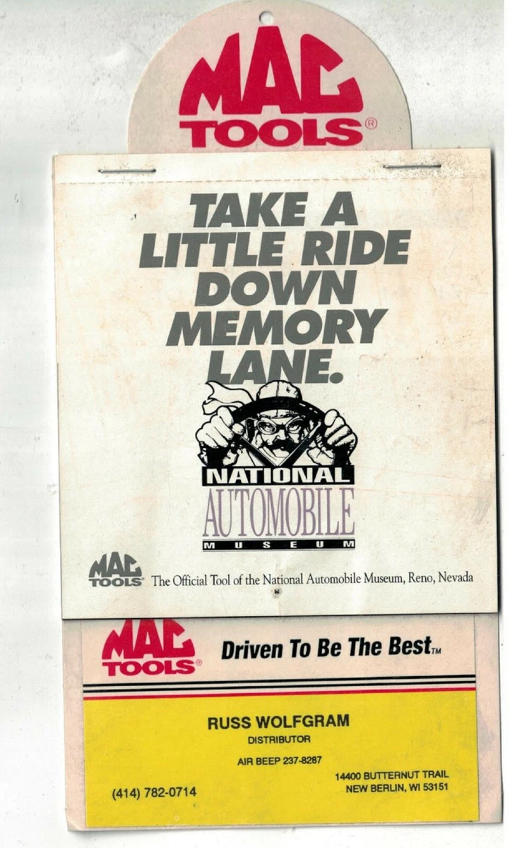 1994 MAC Tools Tool Chest Calendar Car theme Un-Used | eBay