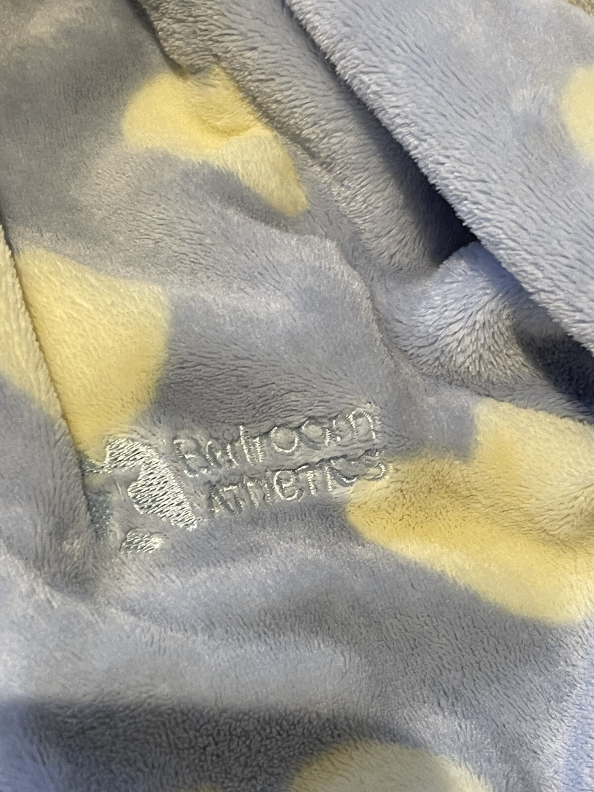 BEDROOM ATHLETICS light blue designer luxury fleece dressing gown robe