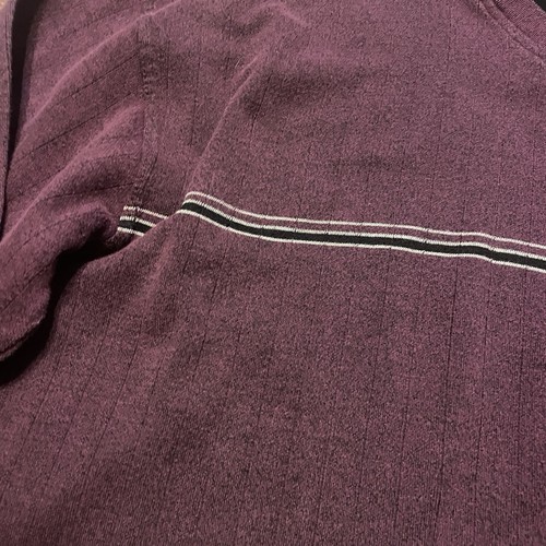 Men’s Architect Purple Pullover Shirt XL V-Neck Ribbed Casual - Picture 2 of 4