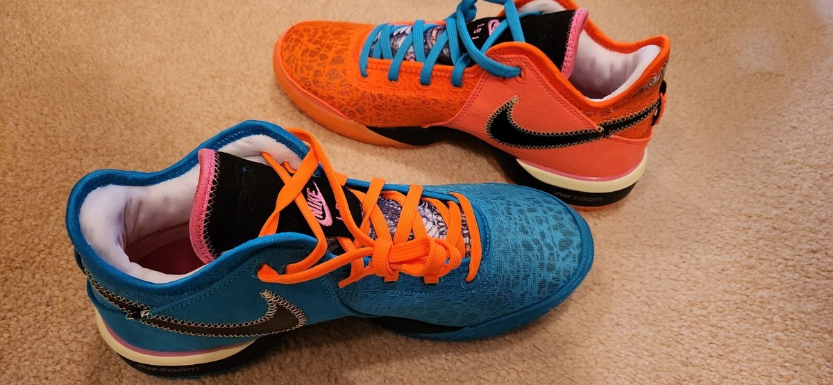 Nike Zoom LeBron NXXT Gen Blue Orange Basketball Shoes 