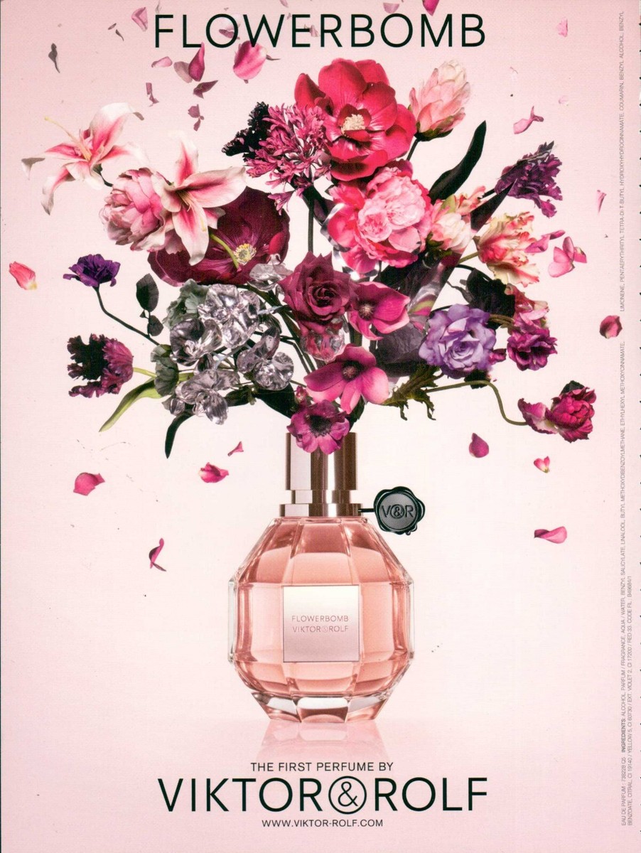 VIKTOR ROLF Perfume Magazine Print Ad VIKTOR ROLF FLOWERBOMB VTG