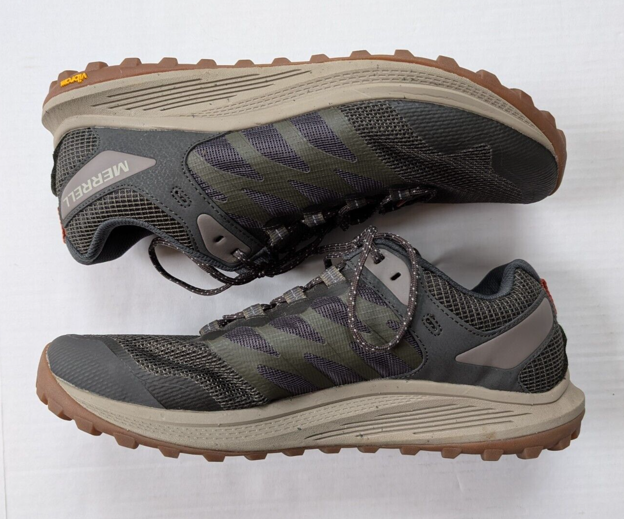 Scarpe da trekking Merrell Nova 3 uomo taglia 12 oliva sneakers J067609 Vibram