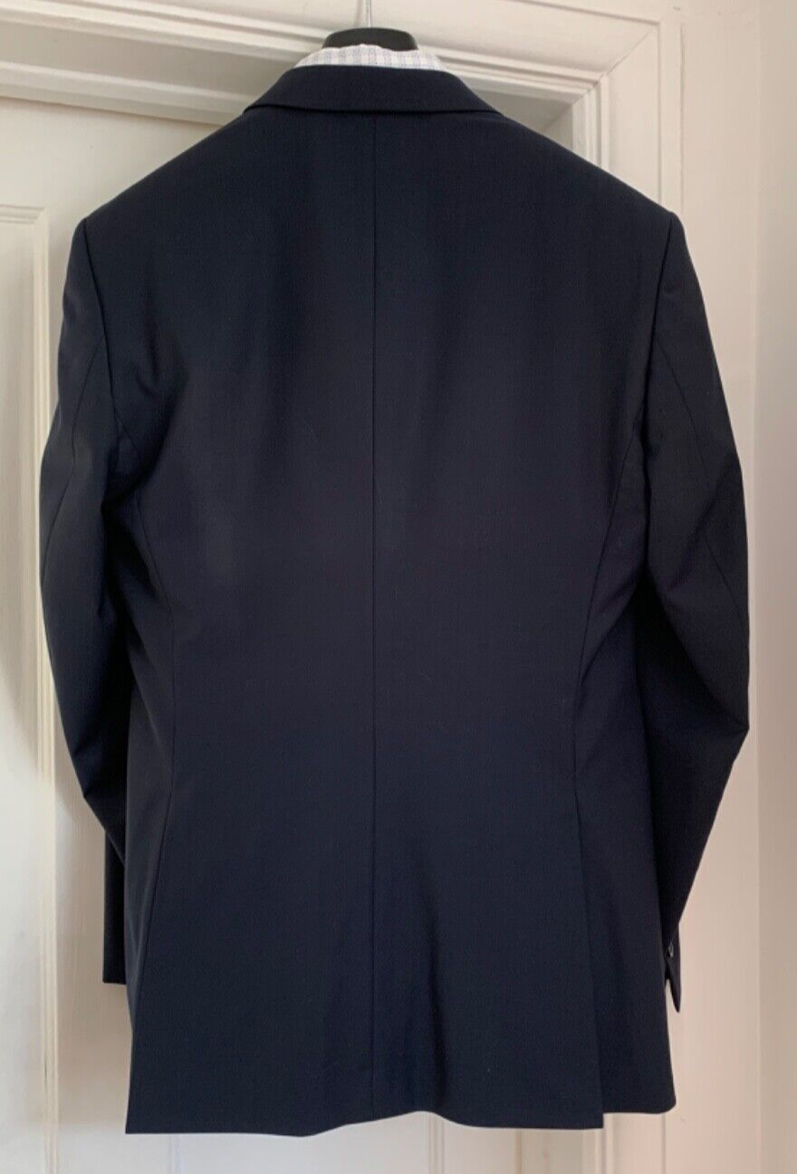 FILA CAMICIA E CRAVATTA TUTA UOMO WILLIAM HUNT SAVILE ROW LONDON BLU NAVY LANA 2 PEZZI 40