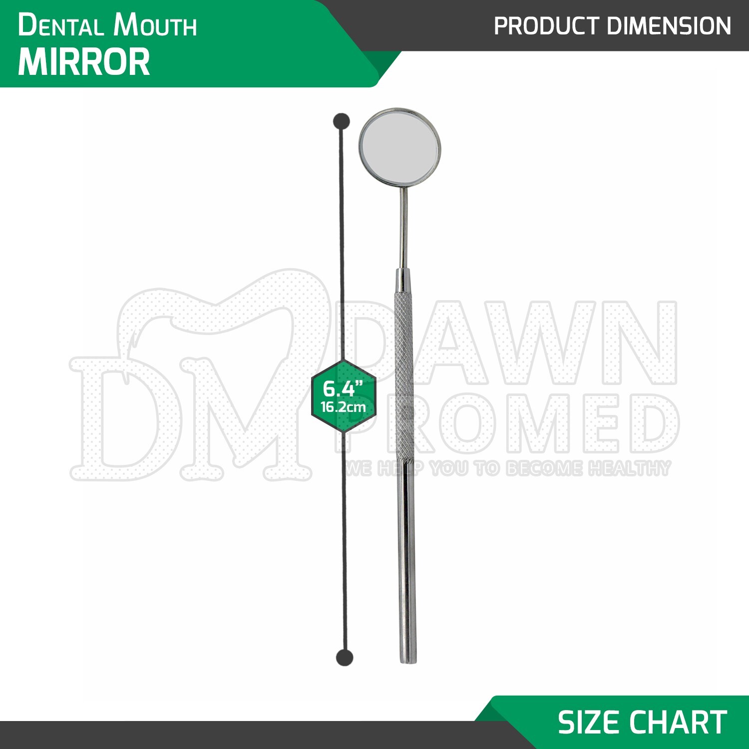 100 Pcs Dental Mouth Mirror #5 With Handle ENT Dental Instruments ...