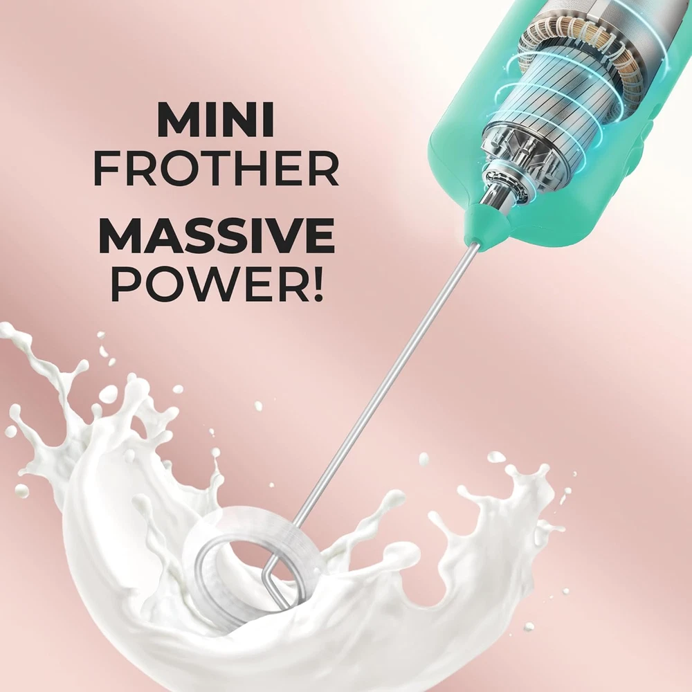Milk Frother Wand, Handheld Drink Mixer. Portable. For Latte, Cappuccino, Matcha Milk Frother Wand, Handheld Drink Mixer. Portable. For Latte, Cappuccino, Matcha