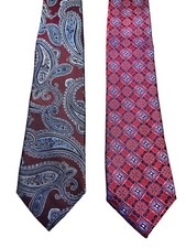Lot of 2 Jos A Bank Classic Collection Ties Multicolor 100 Silk Handmade