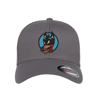 Grateful Dead Wolf Embroidered Flexfit Fitted Ball Cap 
