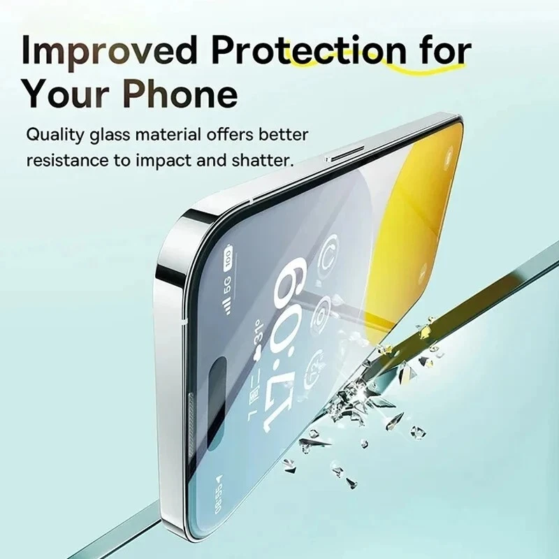 Protector de Pantalla de Cristal Templado Baseus para iPhone 11-16 Pro Max, Anti Peep, HD Foto 4 de 4