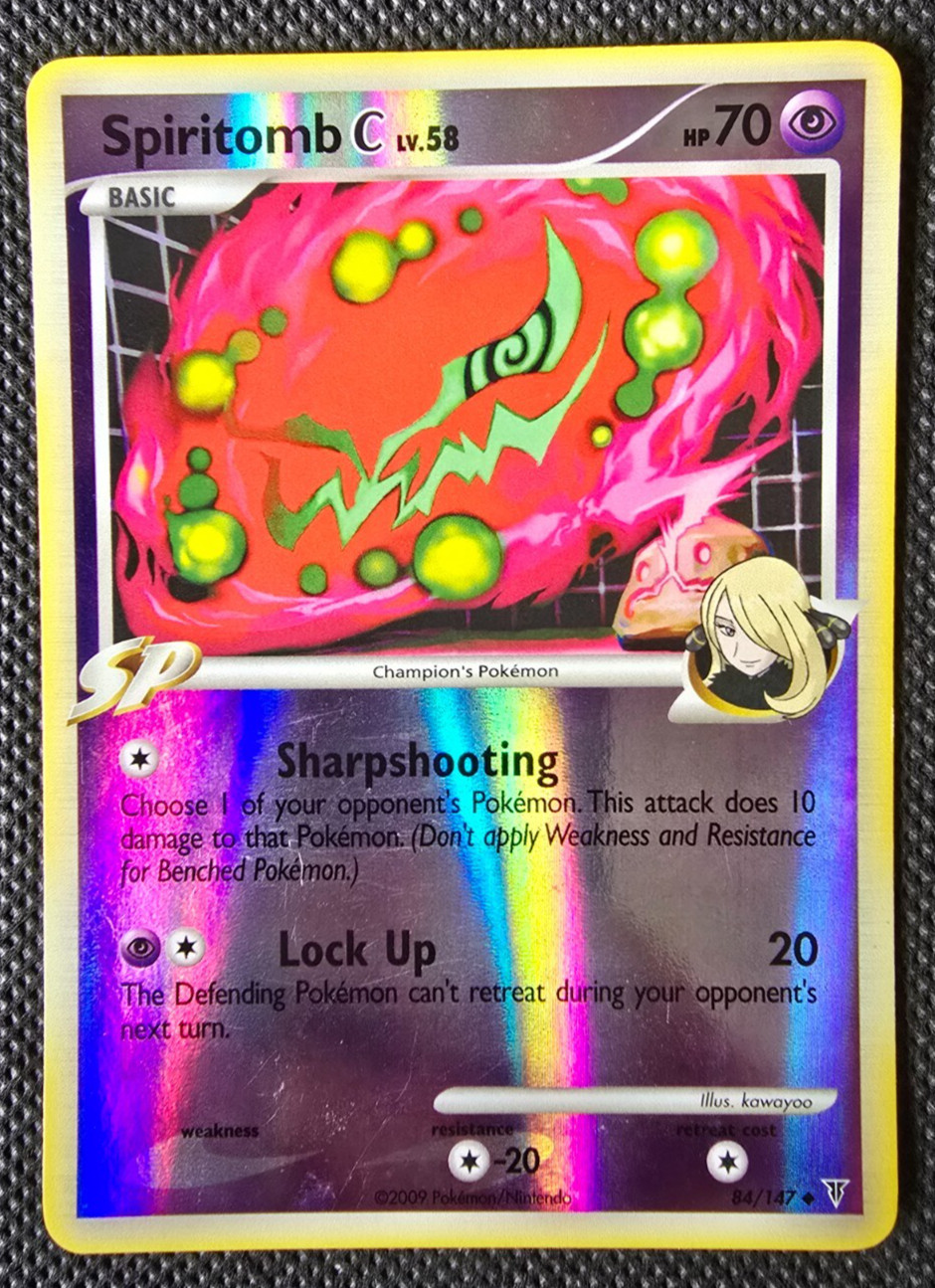 Pokemon Card - Spiritomb C - Platinum Supreme Victors - Reverse Holo - 84/147 LP