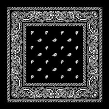 3-4 PCS Paisley Bandana Face Mask Head Wrap Scarf 100 Cotton Mouth Cover BLACK