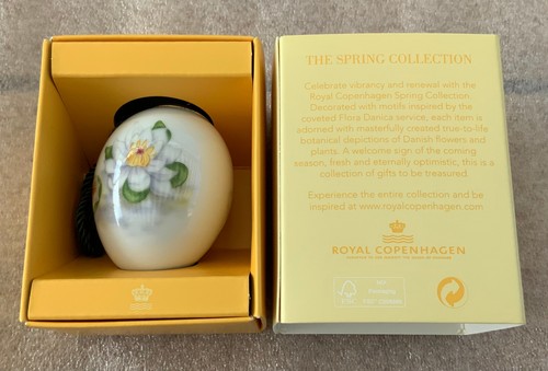 Royal Copenhagen Easter egg 2023 Water Lily Buds 6cm /2.36In Gift Box NEW - Picture 4 of 12