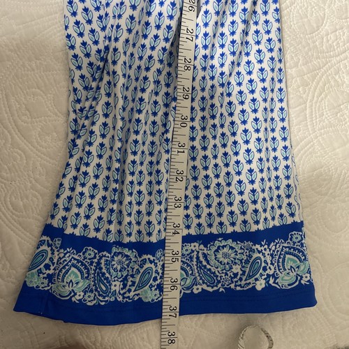 Jude Connally Scarlett Dress Gathered Drop Waist Sz XS Blue Stretch - Picture 12 of 13