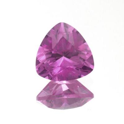 3mm - 15mm Lab Created Pink Sapphire Trillion Shape