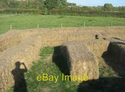 Photo 6x4 Bales of hay make up a maze Old Wimpole An excellent idea at Ho c2008