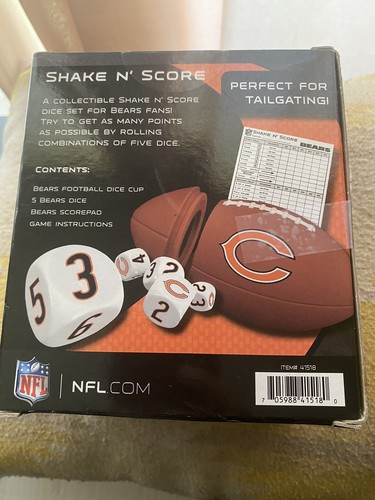 NEW Chicago Bears NFL Shake N Score Travel Dice Game - Picture 4 of 4