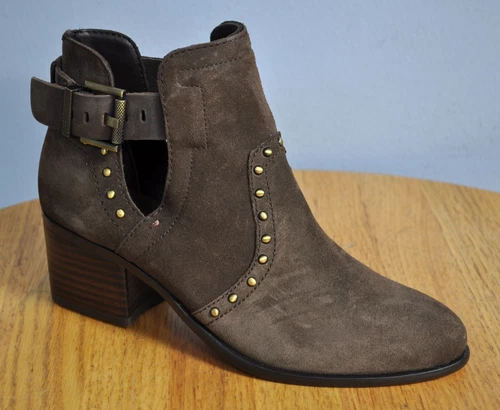 Nicole Kelby Suede Boot, Dark Brown 6.5M
