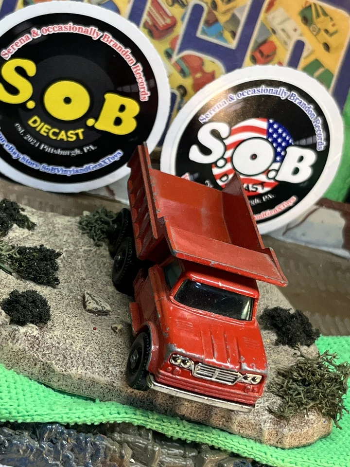 Camión volquete Lesney Matchbox 1966 n.º 48 rojo diecast excelente estado Foto 3 de 4