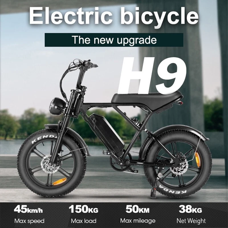 750W 48V15Ah Electric Bicycle H9 ebike Hydraulic Brake Fat Tyre 45km/h  AU Stock - image 2 of 4