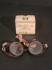 Vintage American Optical Duralite 50 Safety Goggles in Box Motorcycle Steampunk