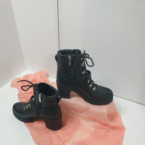 guess canaly platform combat boot