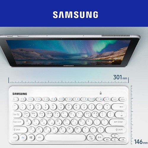 SAMSUNG Wireless 2.4GHz Keyboard Mouse Set SRP-9610W White Tablet Laptop Optical - Picture 2 of 6