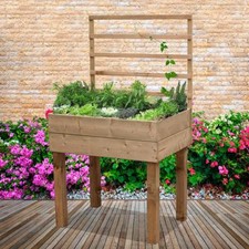 Greena® Hi-Rise™ Podniesiony stół do uprawy / Sadzarka XL / Łóżko z głębokim wzrostem korzeni / Drewniany stół