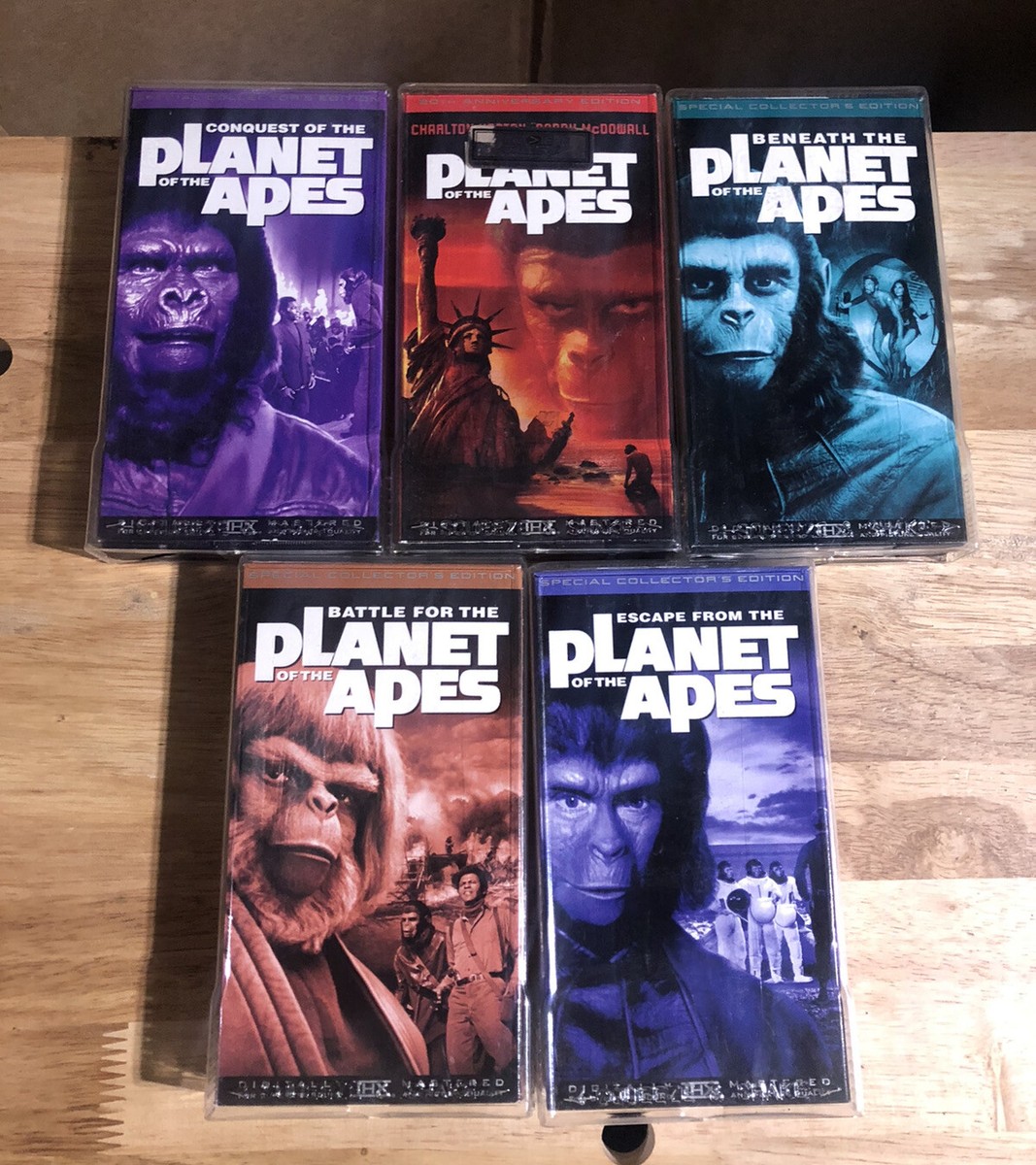 Planet of the Apes Collection VHS 5 Movies Box Set Special