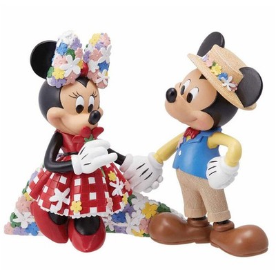 Enesco Disney Showcase Mickey And Minnie Botanical Decorative Figurine 6014864