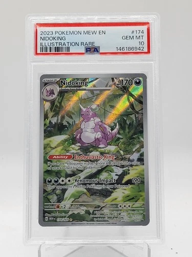 NIDOKING 2023 POKEMON 151 ILLUSTRATION RARE #174 PSA 10 Q0895