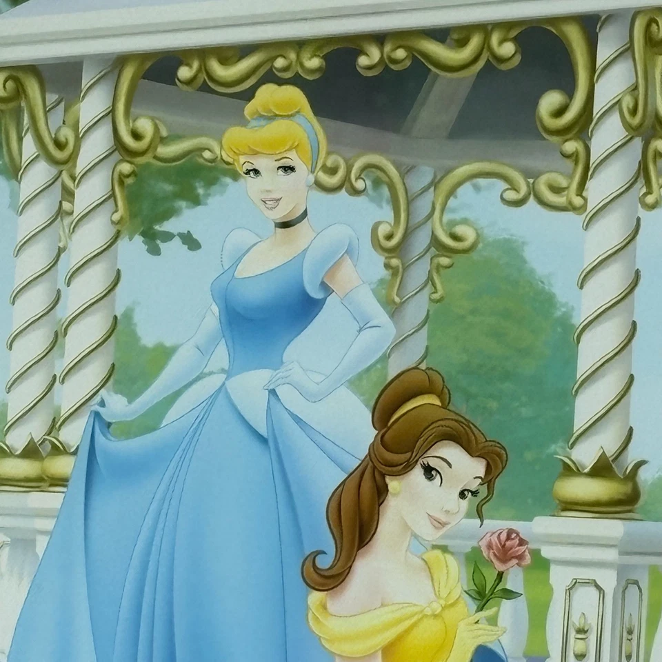 Arte de pared princesa Disney lienzo Cenicienta Bella Ariel Bella Durmiente 16 x 20 Foto 2 de 4
