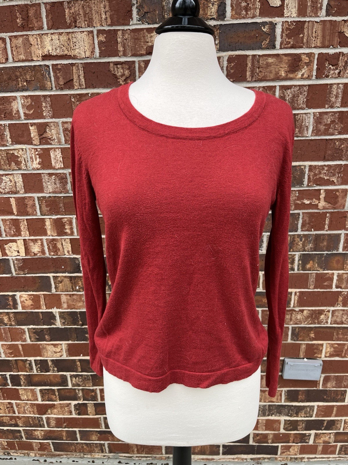 Peruvian Connection Rounded Neck Burnt Orange Lon… - image 1