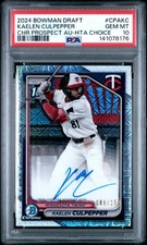2024 BOWMAN DRAFT CHROME PROSPECT AUTO HTA CHOICE KAELEN CULPEPPER 88/150 PSA 10