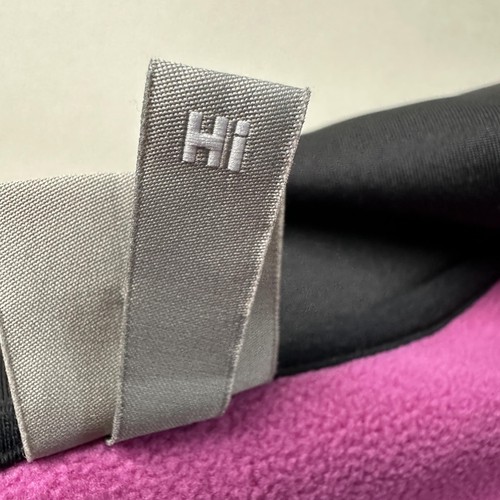 Chaqueta de Banco para Mujer XL Negra Cremallera Completa Cuello Alto Rosa Forrada de Vellón Logo Bolsillos - Imagen 11 de 13