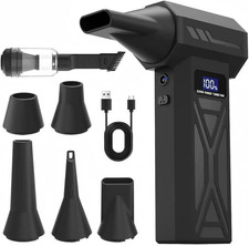 2-In-1 Air Duster and Vacuum Cleaner, 110000RPM Electric Blower with Screen Disp