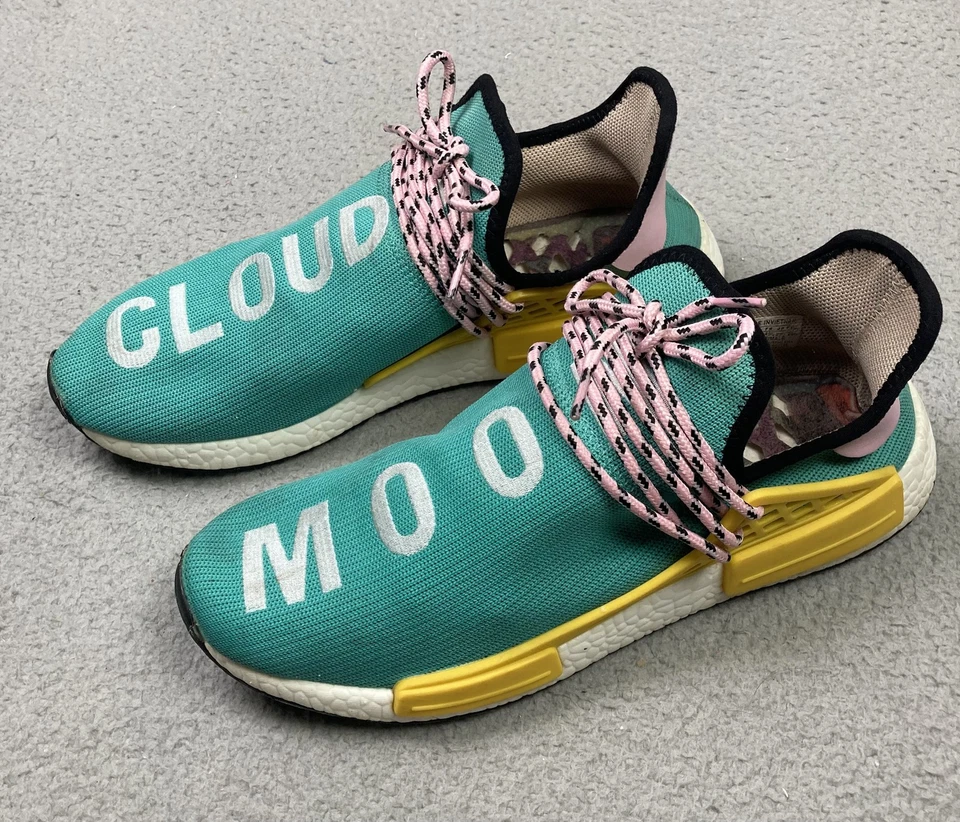 Adidas Pharrell Williams Hu NMD Shoes Mens Size 11.5 Cloud Moon Boost 4C7188 - Image 2 of 4