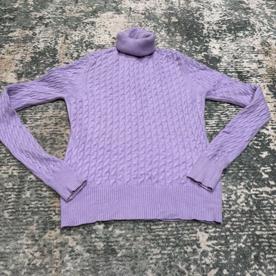 Geneva Cashmere Cable Knot Sweater Women s Lilac Actual Fit Is XS