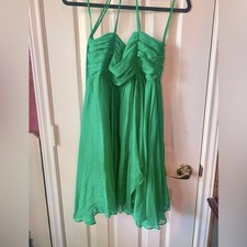 Alice+Olivia silk halter dress in an Emerald green size S