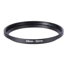 49mm-52mm Step Up Rings Metal Lens Adapter Filter 49-52 Black