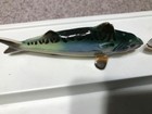 Japan vintage salt & pepper tuna mackrel colorful ceramic shakers — photo 4
