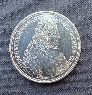 5 Mark 1955 "G" Wilhelm Margrave of Baden XF to UNC!!!!!!!