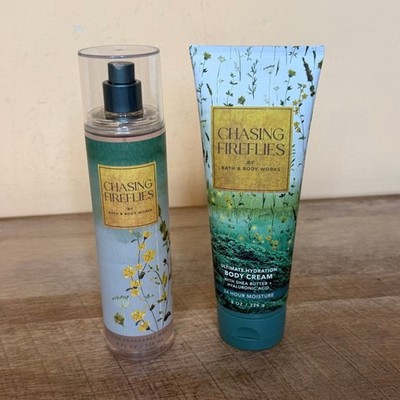 Bath & Body Works Chasing Fireflies Cream & Fragrance Mist Set Full Size