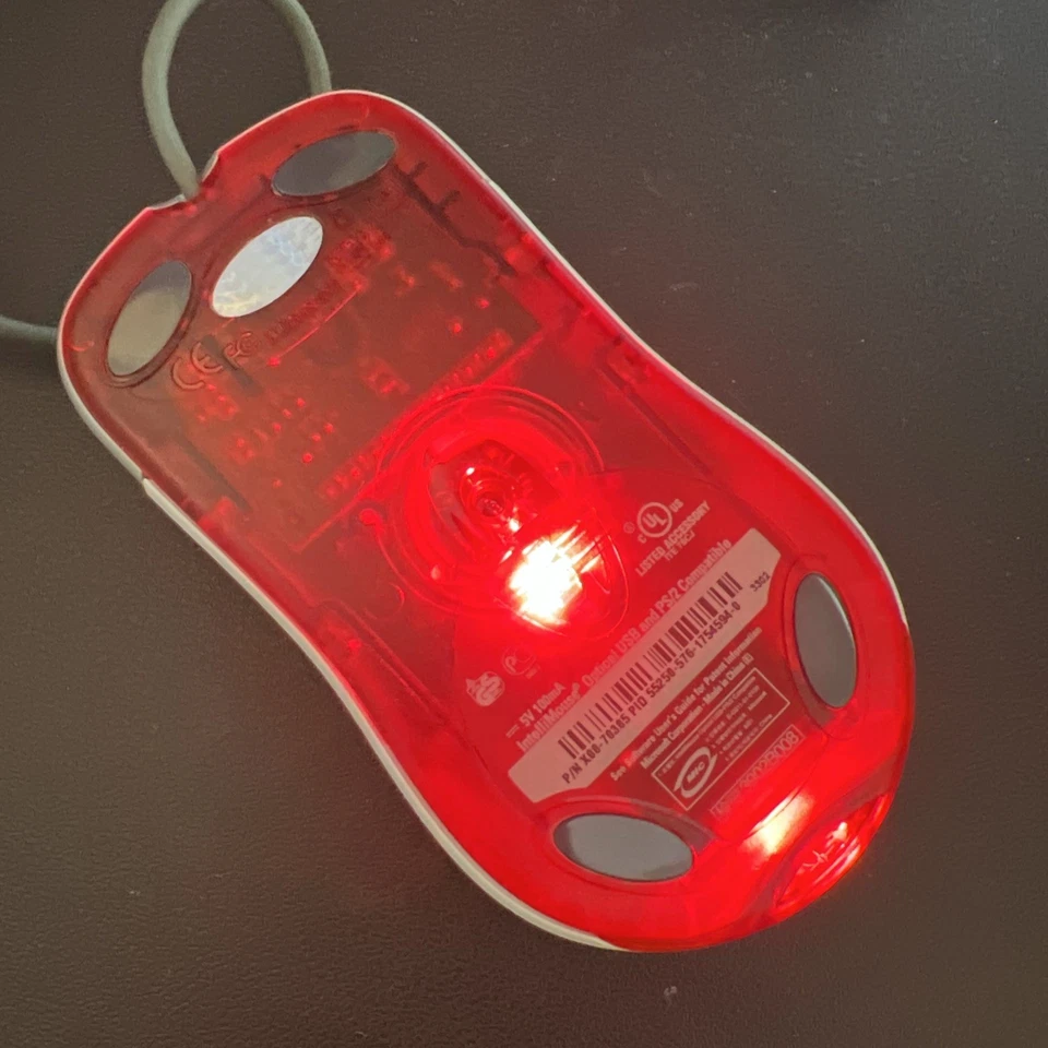 Microsoft Wheel Mouse IntelliMouse Optical 1.1 Win32 PS2/USB For PC/MAC - TESTED - Image 2 of 4