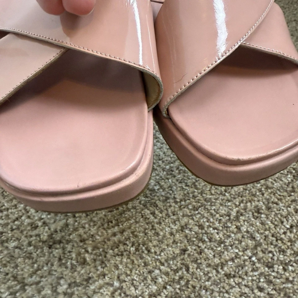 Sandalias de plataforma Ugg Emily Cossband charol rosa puesta de sol para mujer 11 Foto 4 de 4