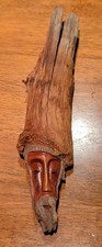 Vtg Wood Knotheads by Lotega Carved Spirit Man Face BC Canada Driftwood Folk Art