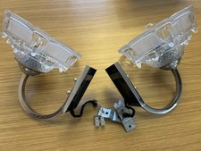 Pair of Art Deco Wall Lights Chrome & Glass