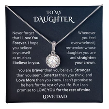 Special To My Daughter Necklace from Father Jewelry Gift Boxed