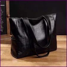 Women'S Large Capacity Tote Bag Single Shoulder Handbag Soft Leather Bag