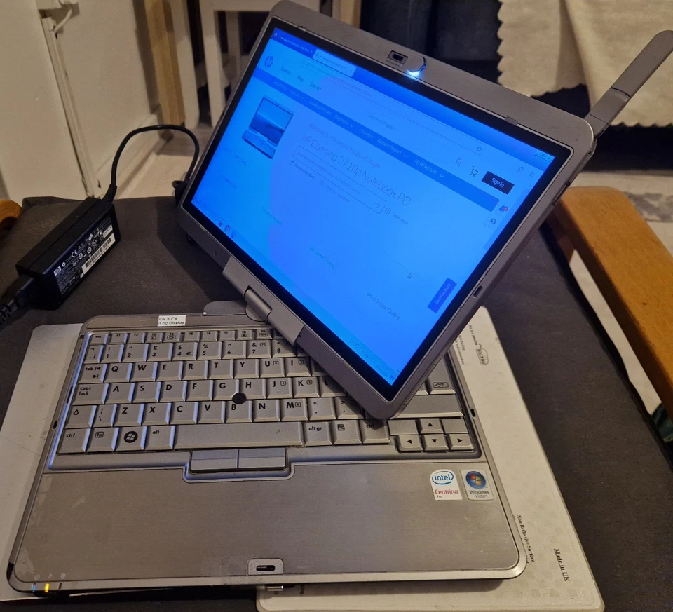 HP 2710p 12.1" Tablet/Laptop Intel Core2Duo 4GB RAM, 32GB SSD HDD, Windows 7 Pro - Image 2 of 4