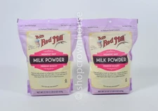 2 Bob's Red Mill MILK POWDER Nonfat Dry 22 ounce bag Kosher 06/26/2026